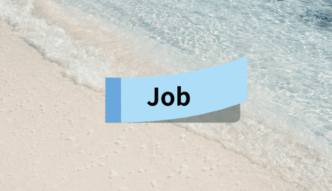 海の波とjobと書かれた付箋の画像
