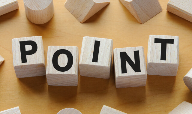 pointと書かれたブロック