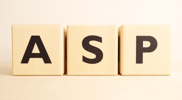 ASPの木製のアルファベット